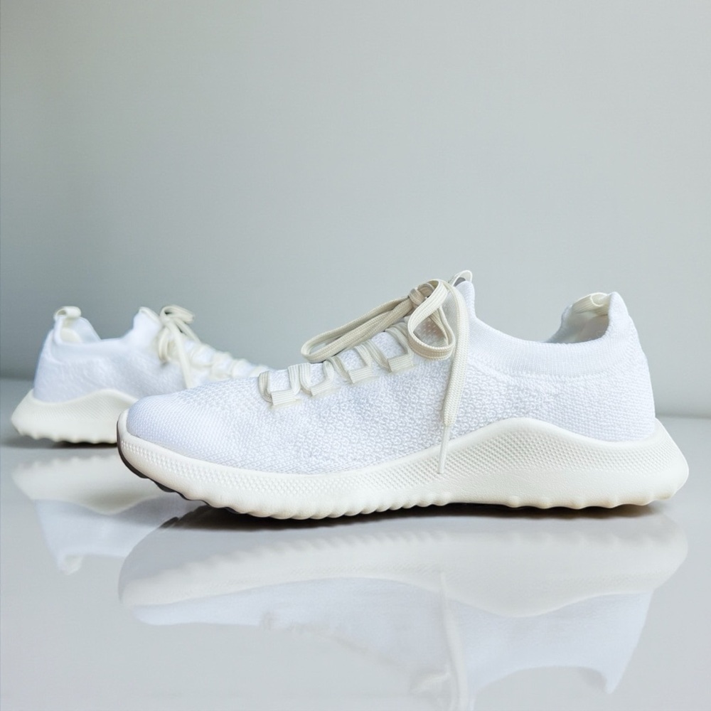 AETREX Women’s Carly Arch Support Sneaker White Knit size 8.5